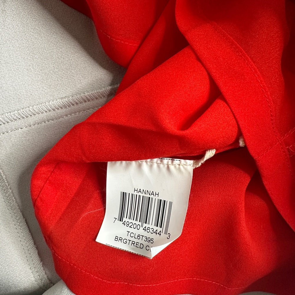 Chic Red and Tan Mini Dress - Picture 10 of 13